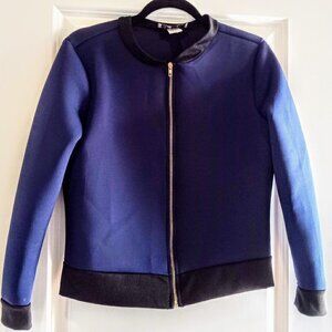 Hybrid & Co. Navy Blue & Black Bomber Jacket